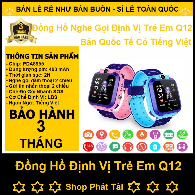 [ Hot ] Đồng Hồ Định Vị Thông Minh Dành Cho Trẻ Em Học Sinh Chống Nước- Nghe Gọi - Quay Phim-Chụp ảnh ( Tiếng Việt )