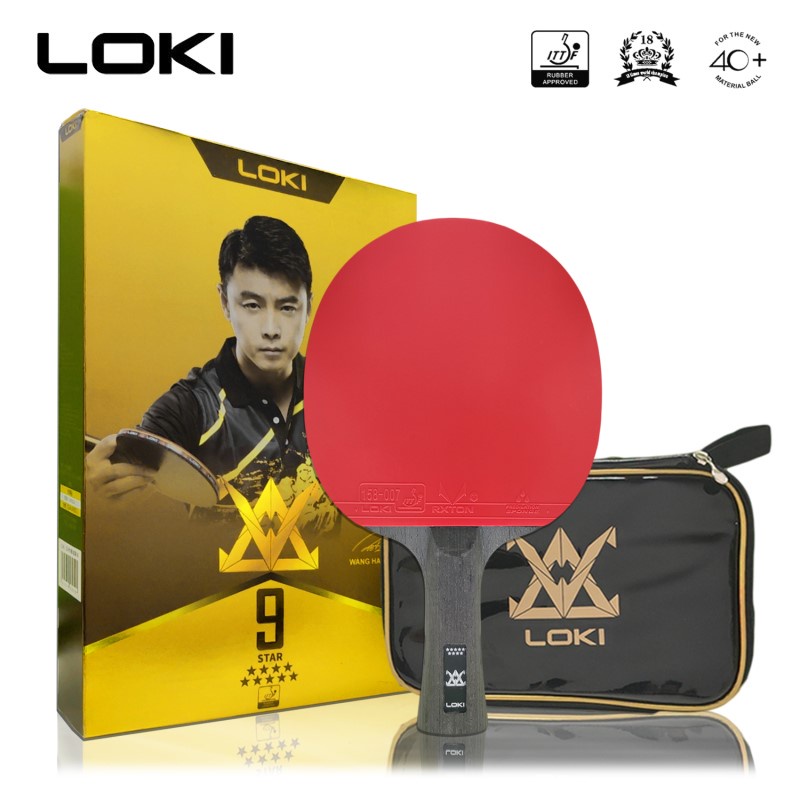 Vợt Đánh Bóng Bàn Loki 9 Star Chuyên Nghiệp Có Túi Đựng Và Hộp Đựng