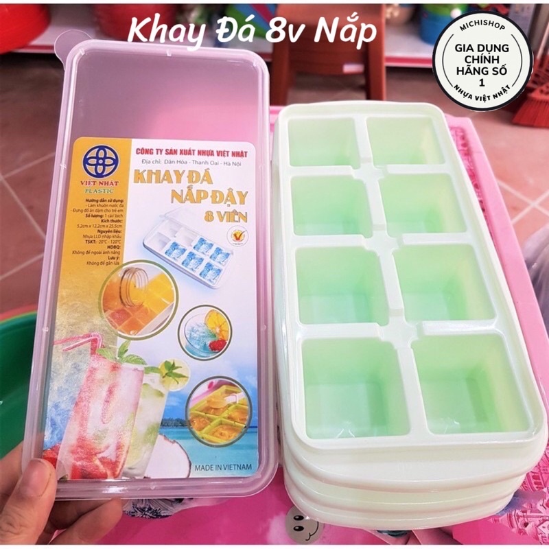 [RẺ VÔ ĐỊCH] Khay Đá Nhựa Dẻo, Vỉ Đá Nhựa Có Nắp Và Không Nắp Bền Đẹp Nhựa Việt Nhật - Khuôn Thạch Rau Câu, Khay Đá Tròn