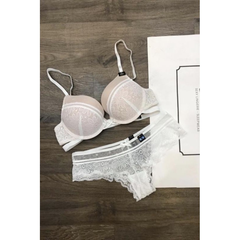 Bộ ren Pink 2 lớp SIÊU ĐẨY, áo có gọng, mút dày mềm mại | BigBuy360 - bigbuy360.vn