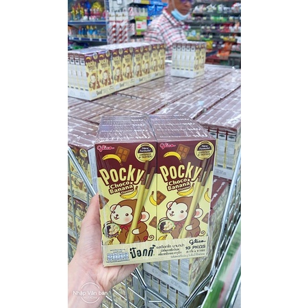 01 Hộp Bánh Pocky Vị Chuối 25gr Thơm Ngon Thái Lan