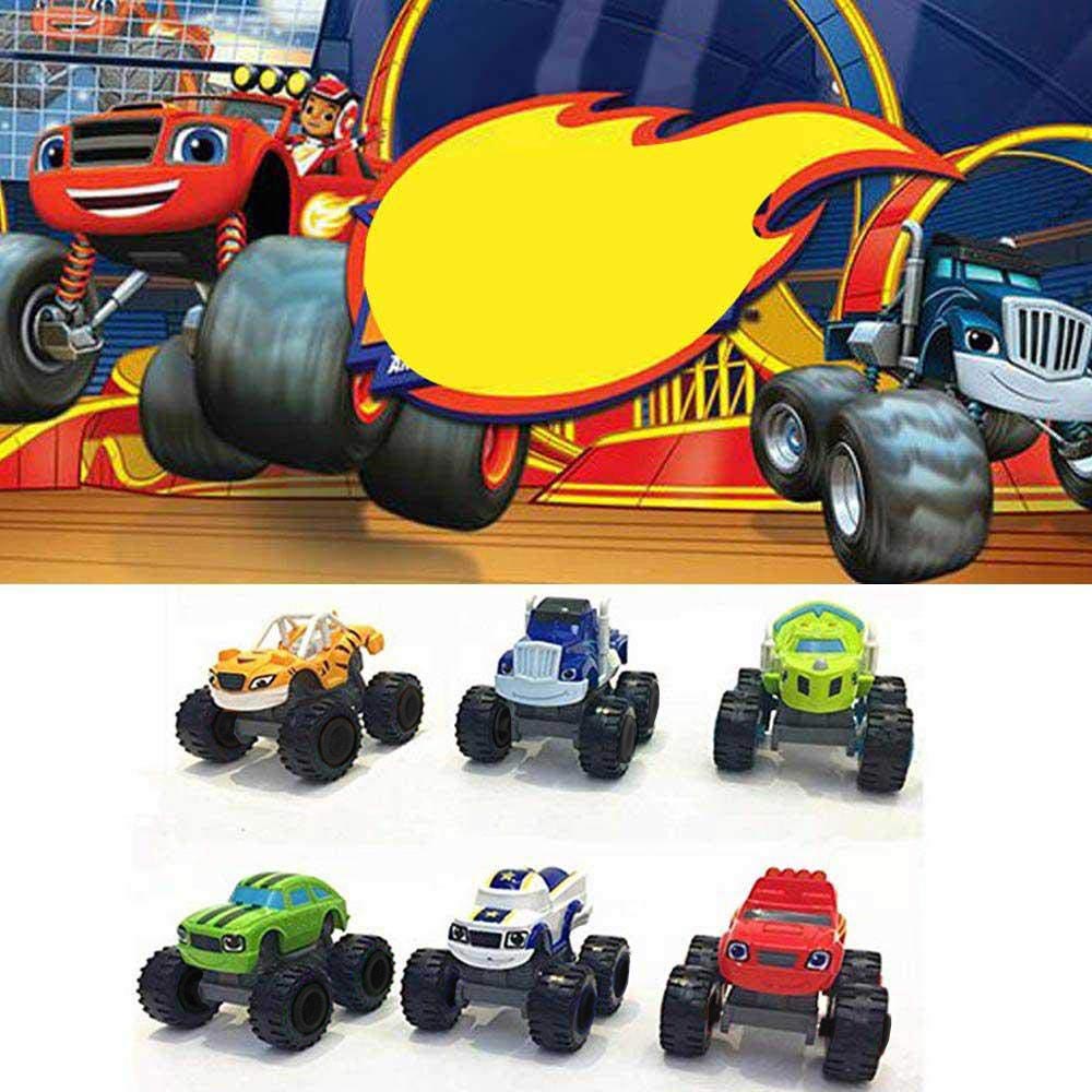 Set 6 Mô Hình Xe Hơi Đồ Chơi Blaze and the Monster Machines Làm Quà Tặng Năm Mới Cho Bé