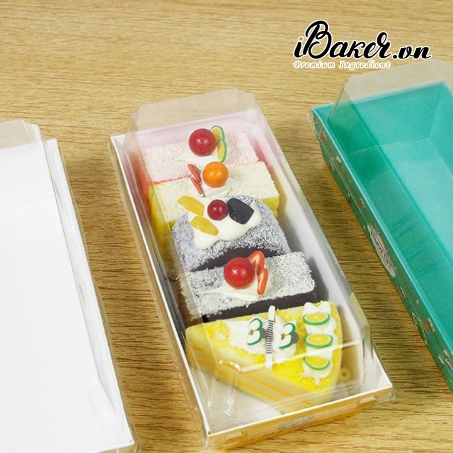 [Set 50] Hộp giấy Kraft nắp trong E1413 và E1985 đựng bánh tiện dụng, loại tốt, giá rẻ