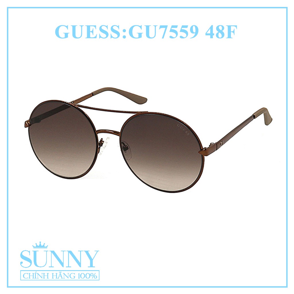 Kính mát Guess GU7559 nhiều màu chính hãng, thiết kế dễ đeo bảo vệ mắt