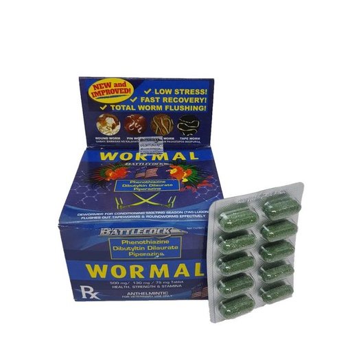 [Giá tốt] WORMAL Cho Gà Đá ( 1 vỉ x 10 viên) xổ lãi cho gà Bổ sung vitamin và dinh dưỡng
