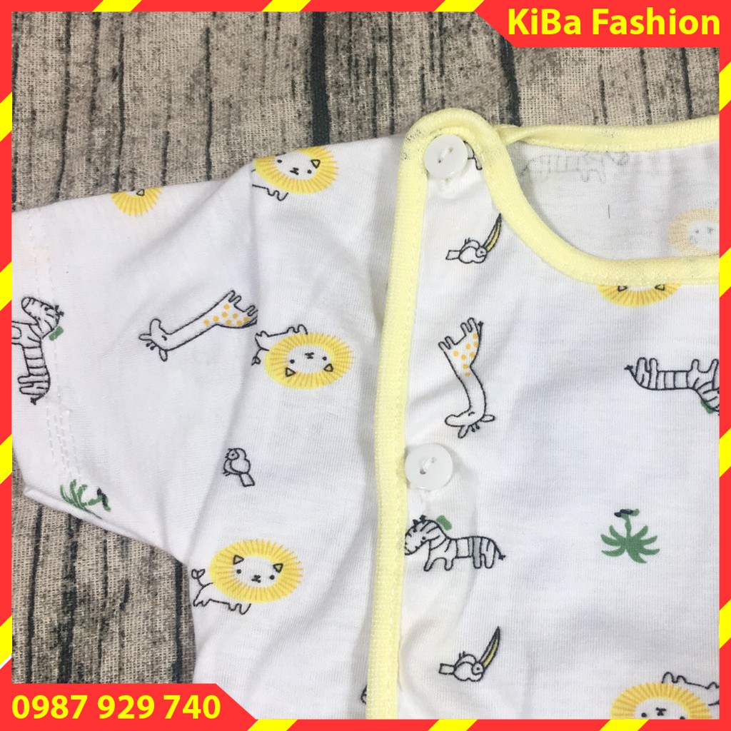 Bộ quần áo sơ sinh CỘC TAY  in hình chất cotton co giãn mềm mịn cho bé - BSS- TK0170 / bộ đồ sơ sinh