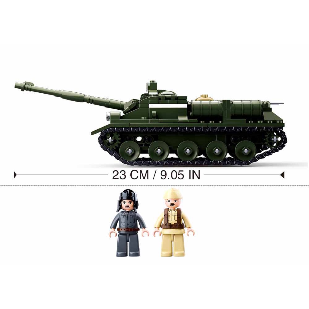 Bộ Đồ Chơi Lắp Ghép  338 Mảnh Ghép Xe Tăng Sluban 0687 WW2 SU85
