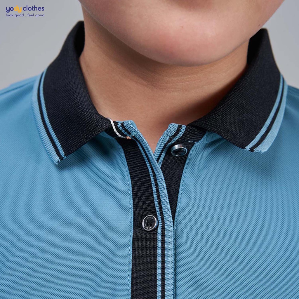 Áo polo trẻ em YODY vải Airycool thoáng khí, thấm hút tốt nhiều size nhiều màu APK5001