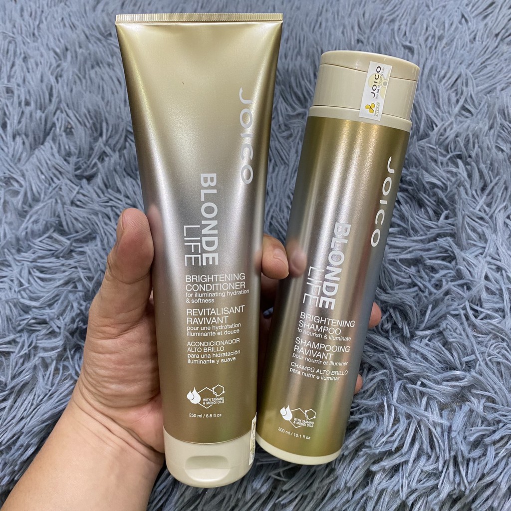 Dầu gội xả dành cho tóc tẩy JOICO BLONDE LIFE BRIGHTENING 300ml/250ml