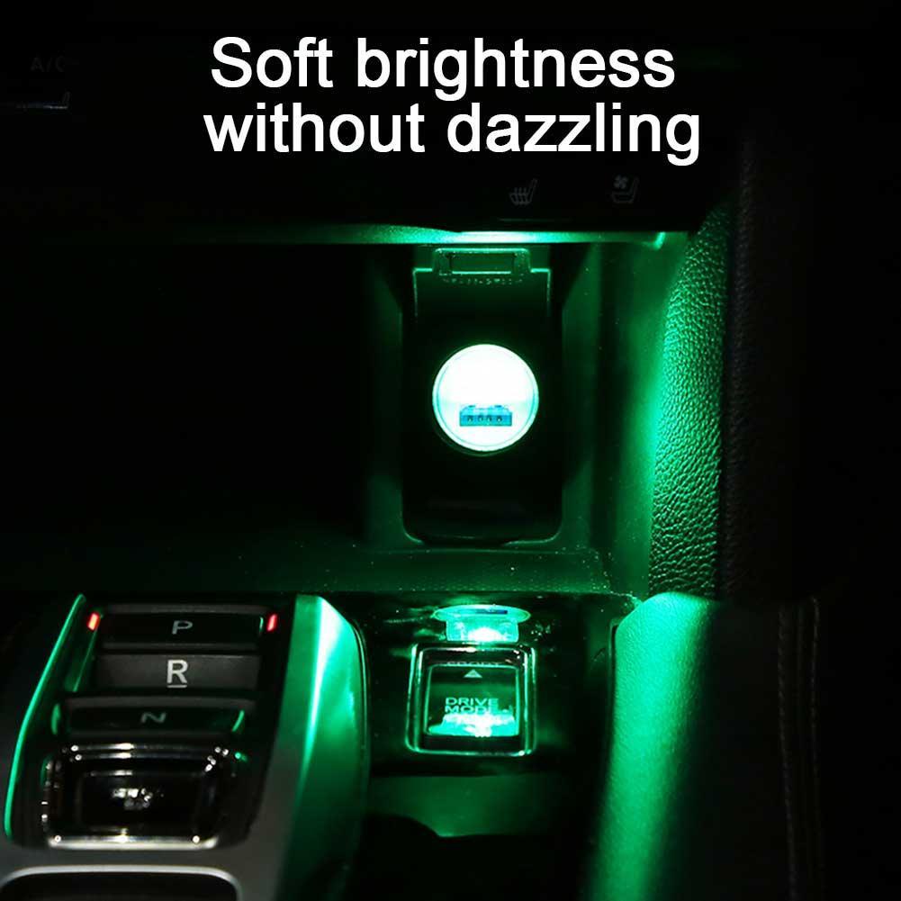 Đèn LED USB Mini Nhiều Màu Sắc Điều Khiển Bằng Giọng Nói Trang Trí Xe Hơi