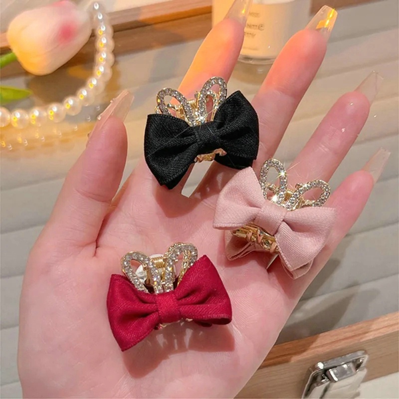 Kẹp TóC HìNh Nơ Tai Thỏ ĐíNh Kim Cương Giả ThờI Trang Cho Nữ