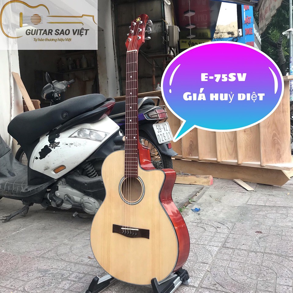 Đàn Guitar Acoustic giá rẻ cho người chơi ,có ty ,gỗ thịt nguyên tấm Tặng giáo trình tự học