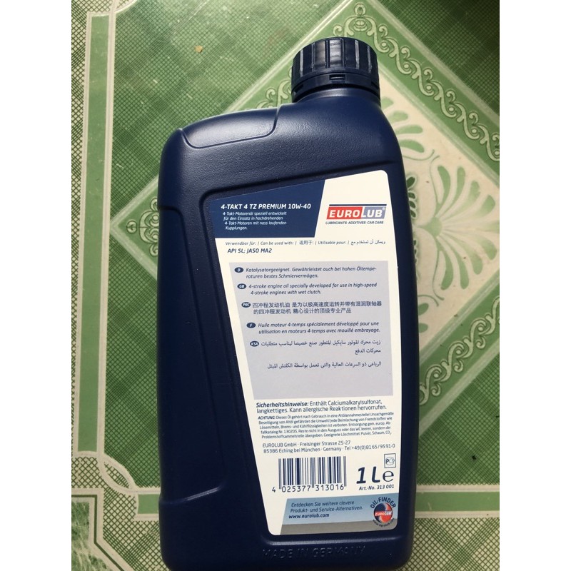 Nhớt Tổng Hợp Eurolub 4TZ Premium 10W-40