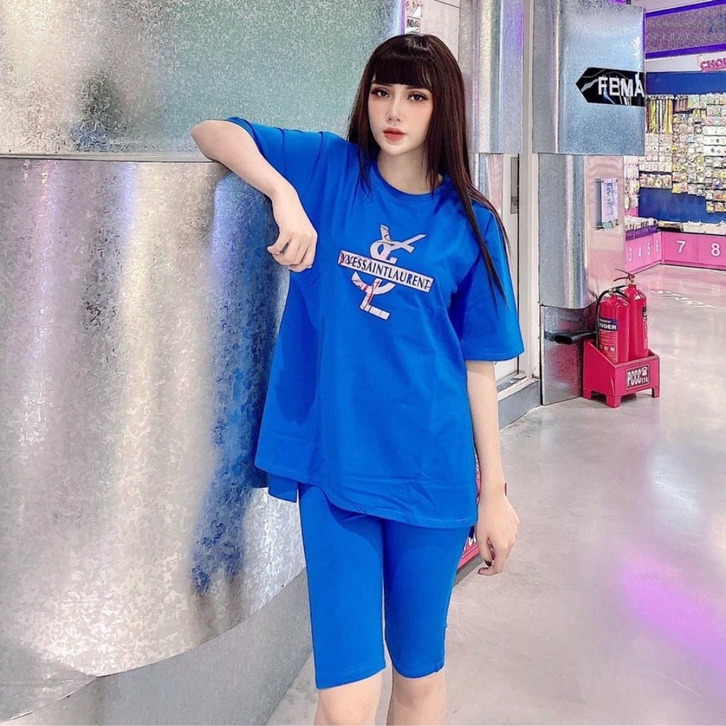 Đồ bộ nữ chất cotton 100% co dãn đanh mịn quần ngố lửng YSL001 | BigBuy360 - bigbuy360.vn