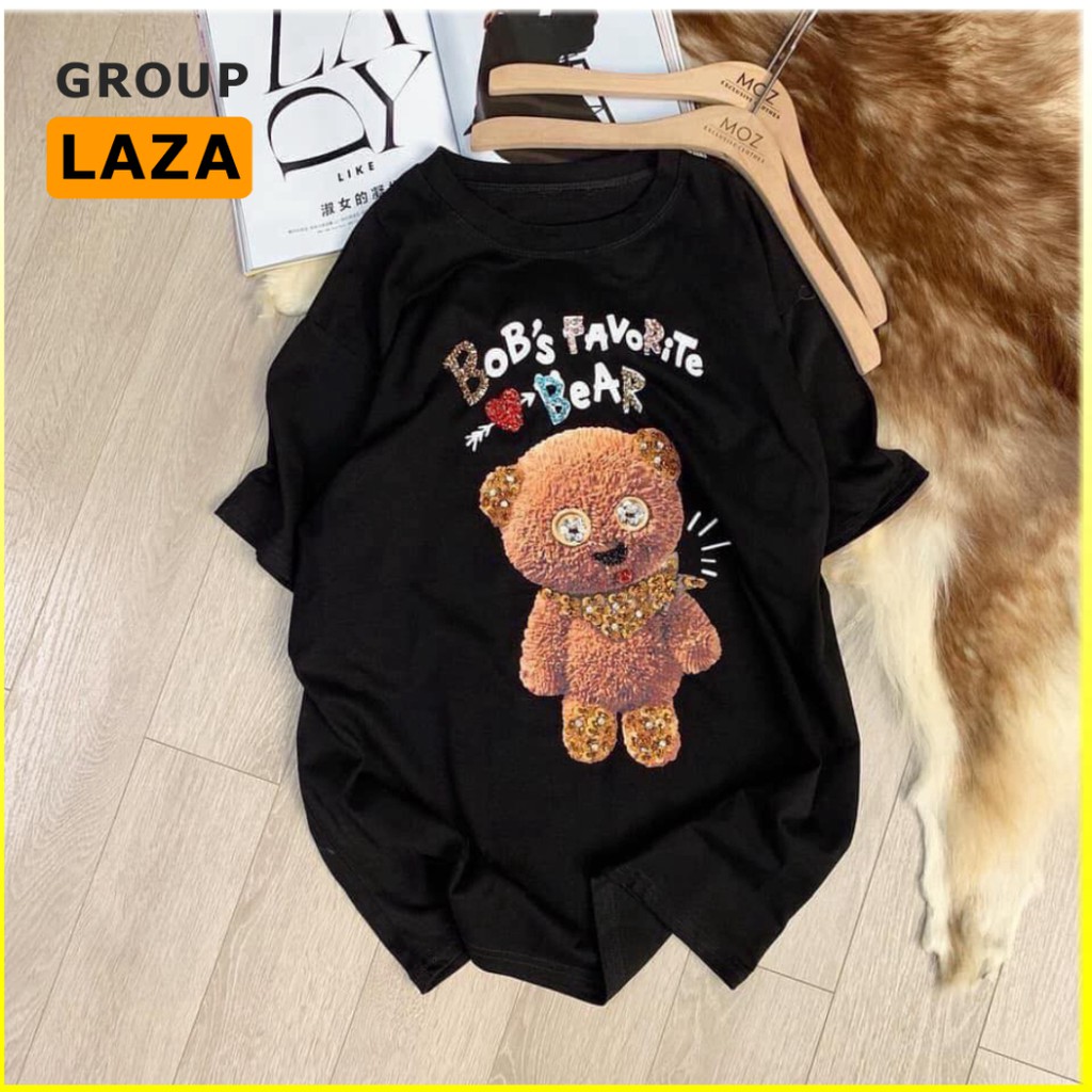 Áo phông GẤU QUÀNG KHĂN hottrend mùa hè Laz