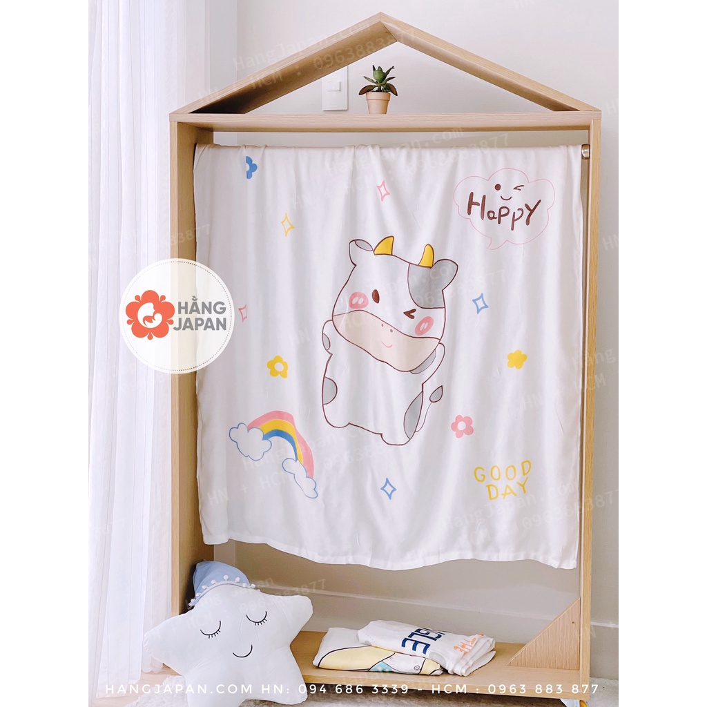 Khăn tắm/Chăn ADEN sợi tre hình ngẫu nhiên