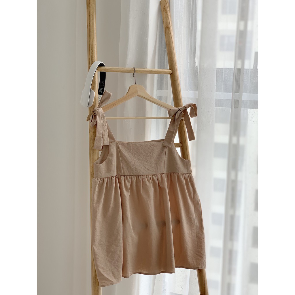 áo hai dây bản to buộc nơ TKA226 LOLLIE STUDIO