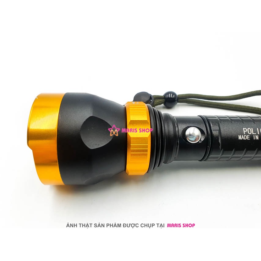 [GOLD-140] Đèn PIN vỏ nhôm nguyên khối có đèn bi cầu zoom xa gần, chip LED CREE Q5-WC cao cấp