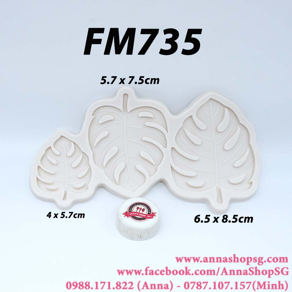 FM735 KHUÔN LÁ RÙA 3 SIZE