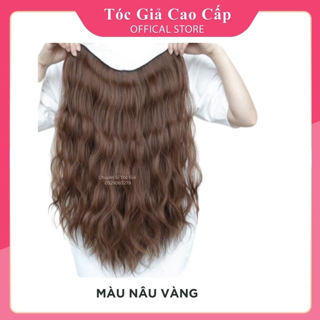 Tóc giả kẹp xoăn xù sóng kiểu hàn , sợi tơ cao cấp dành cho nữ đẹp, A13