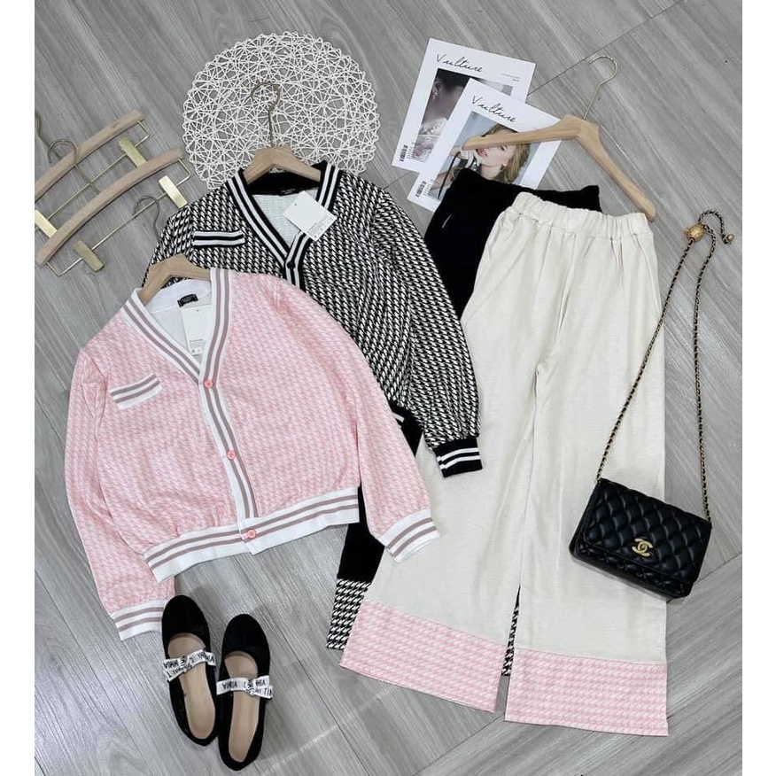 Set len quảng châu nữ chất len dày dặn siêu đẹp,siêu ấm - bộ thu đông nữ