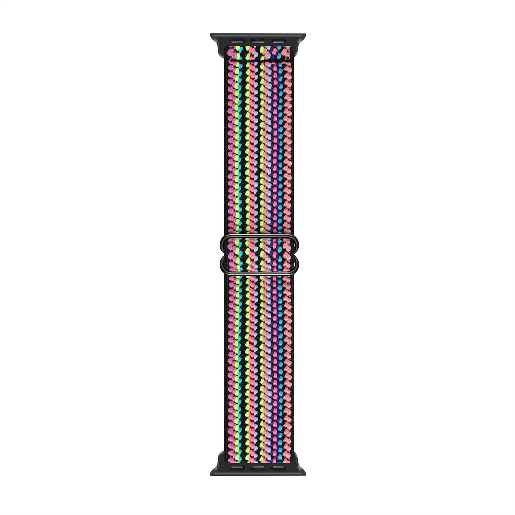2022 Dây đeo đồng hồ Nylon Loop phong cách mới cho dây đeo Apple Watch Tali Jam 38mm 40mm 41mm 42mm 44mm 45mm Iwatch Series 6 5 4 3 2 1 SE Phong cách Bohemia Dây đeo thay thế đồng hồ có thể điều chỉnh đàn hồi