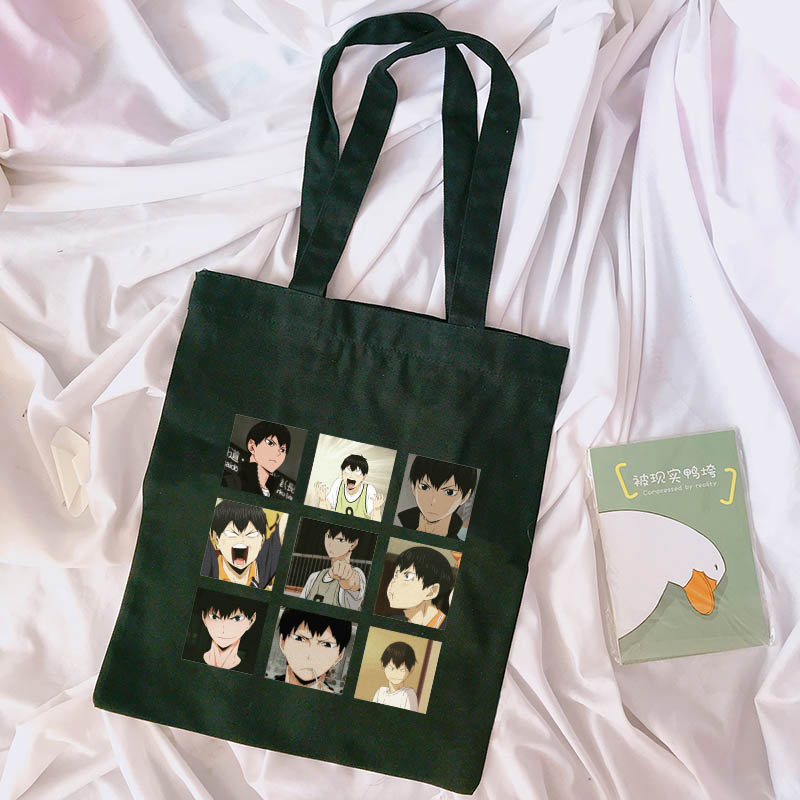 Túi xách trung học Haikyuu Anime Túi vải thông thường Túi mua sắm Túi đeo vai