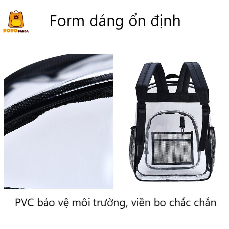 Balo trong suốt thời trang Hàn Quốc PopoPanda BL001