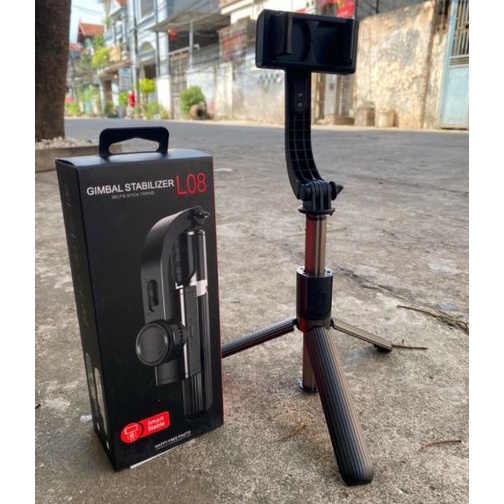 Gậy Chống Rung Gimbal L08 Có Bluetooth - Gậy Chụp Ảnh Quay Phim Đa Năng Kèm Chân Tripod Chắc Chắn Xoay 360 Độ