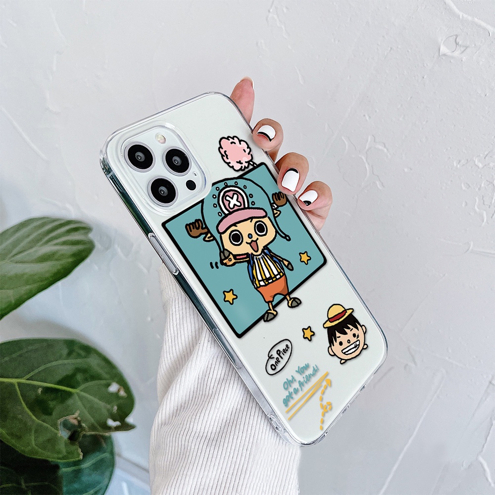 Ốp Điện Thoại Tpu Dẻo Họa Tiết One PIECE Cho iPhone 11 12 13 pro max XS X XR XSMax 7 8 6 6s plus 5 4 SE 2020