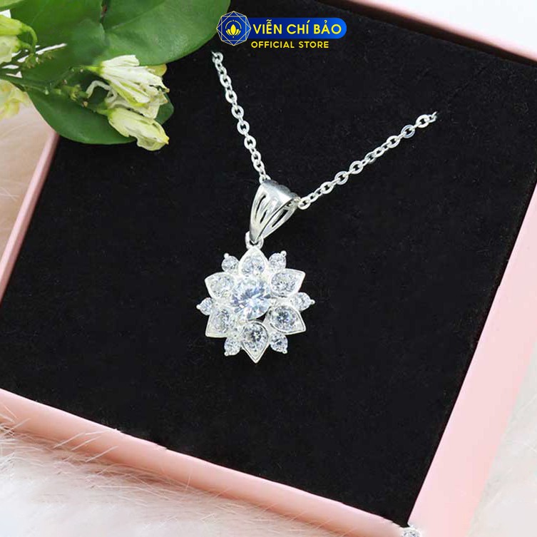 Dây chuyền bạc nữ hình Hoa sen bạc 925 thời trang phụ kiện trang sức nữ Viễn Chí Bảo D400772