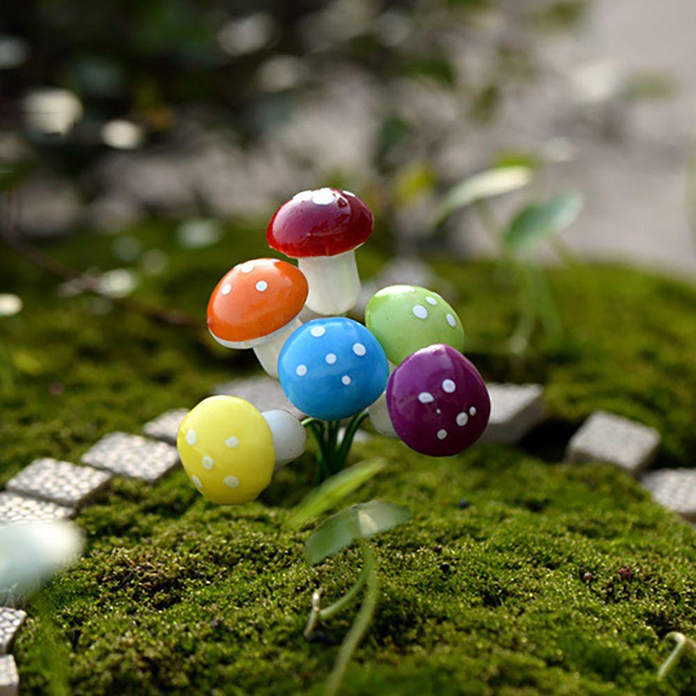 YIYU Set 10 Mô Hình Cây Nấm Mini Trang Trí Sân Vườn