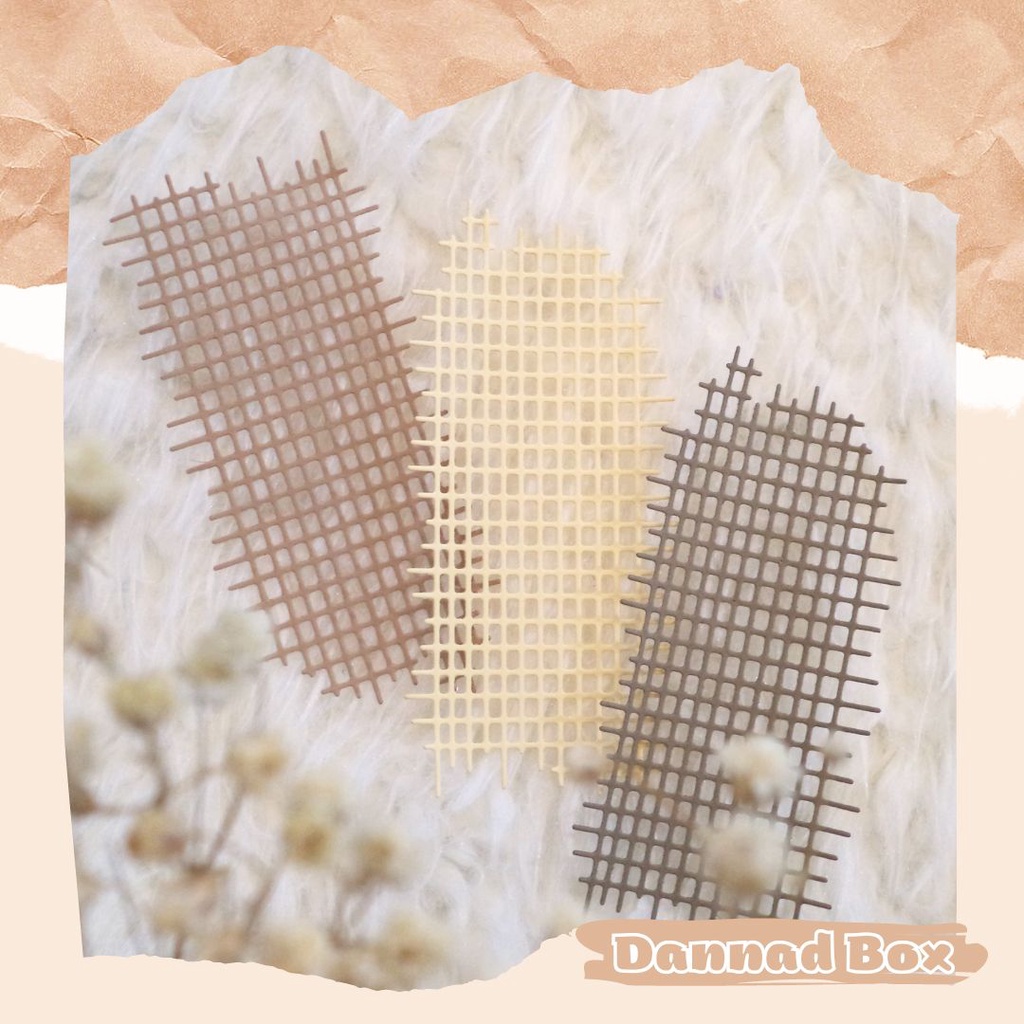 Set 5 Mẫu Diecut Paper Cutting Khung Lưới Trang Trí Journal Thiệp DIY