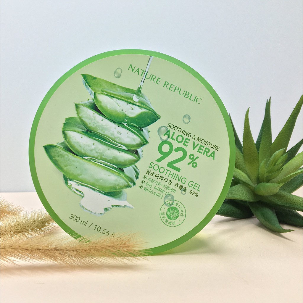 Chuyển phát nhanh Gel lô hội dưỡng đa năng NATURE REPUBLIC Soothing & Moisture Aloe Vera 92% Soothing Gel 300ml