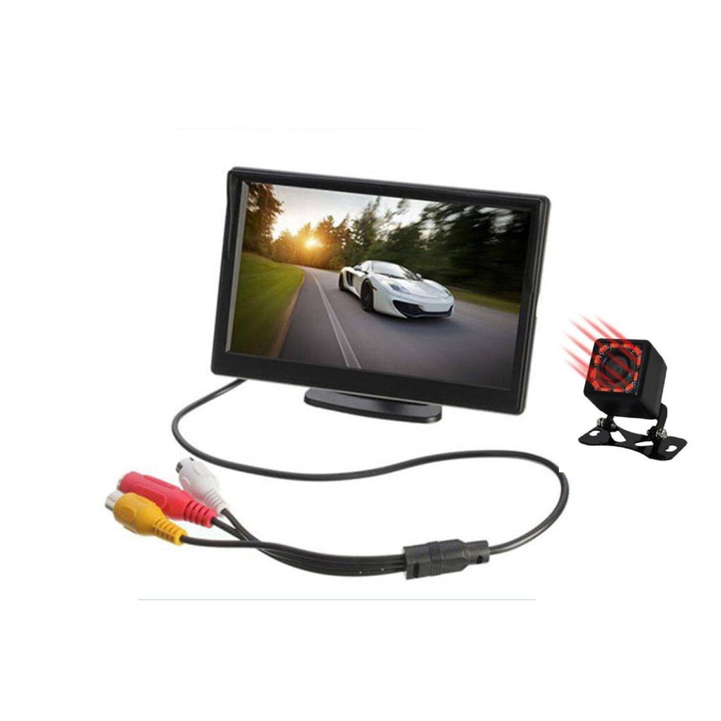 Combo camera lùi 12 mắt led và màn hình LCD 5inch | BigBuy360 - bigbuy360.vn