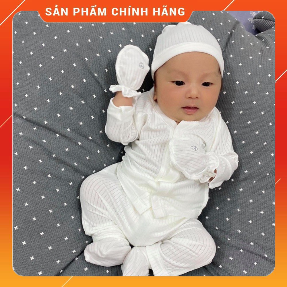 Bộ quần áo sơ sinh kimono hãng Hrnee chất liệu Modal gồm quần và áo size 0-3M