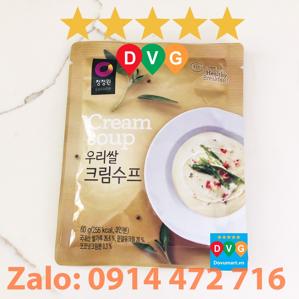 Gói 60 Gram Bột Súp Kem Ăn Liền – Cream Soup Daesang – Nhập Khẩu Hàn Quốc