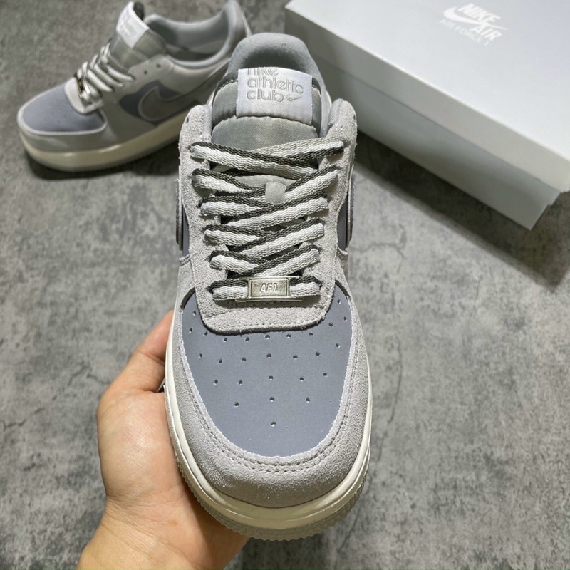 GIÀY AF XÁM GREY PHẢN QUANG SC DA THẬT