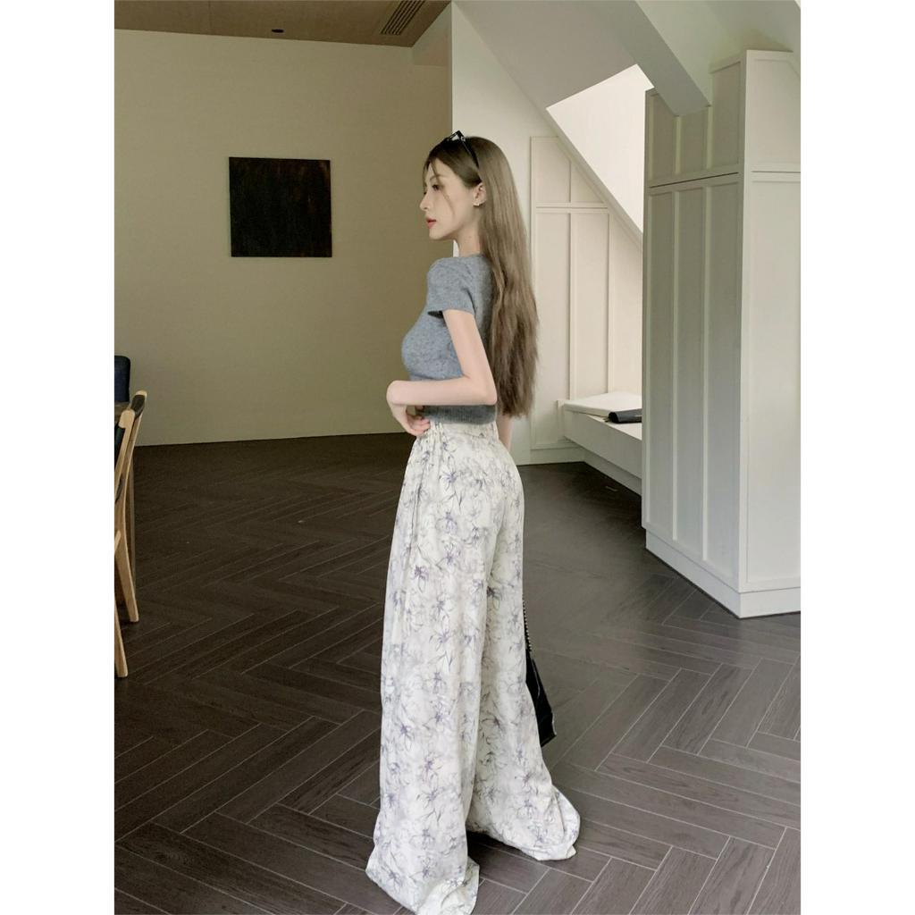 Áo Croptop Dệt Kim Tay Ngắn Phong Cách Thời Trang Mùa Hè Mới Ngọt Ngào Dễ Phối Đồ
