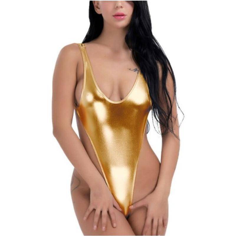 Bikini Một Mảnh Bằng Da Bóng Gợi Cảm E316