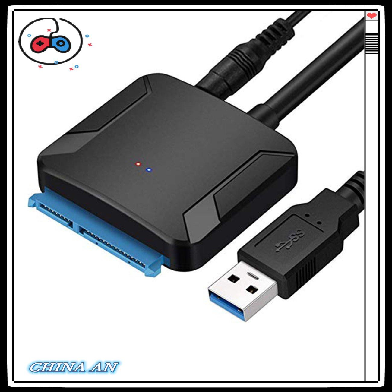 ⚡Hot sản phẩm/USB 3.0 to 2.5"/3.5" IDE SATA Hard Drive Adapter HDD Transfer Converter