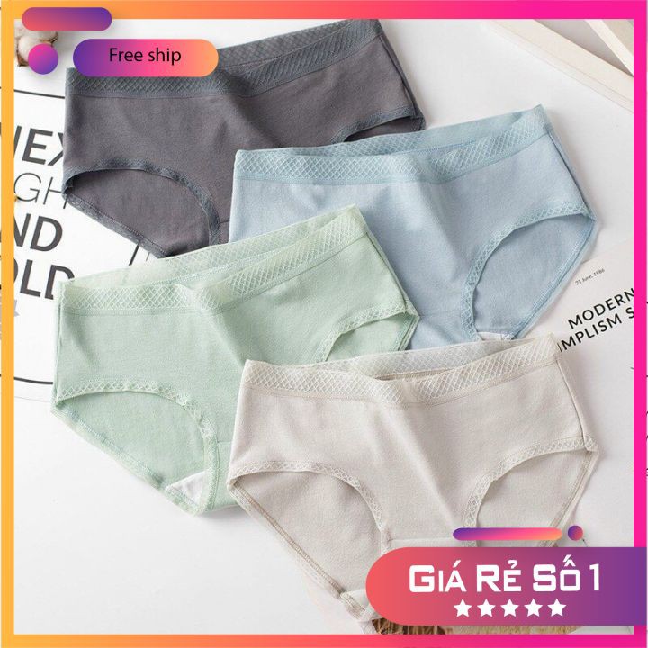 ❌ sale lẻ = sỉ ❌ Quần lót cotton nữ xuất khẩu ⛔️ Free Ship ⛔️ quần lót cotton mềm, dáng classic | BigBuy360 - bigbuy360.vn