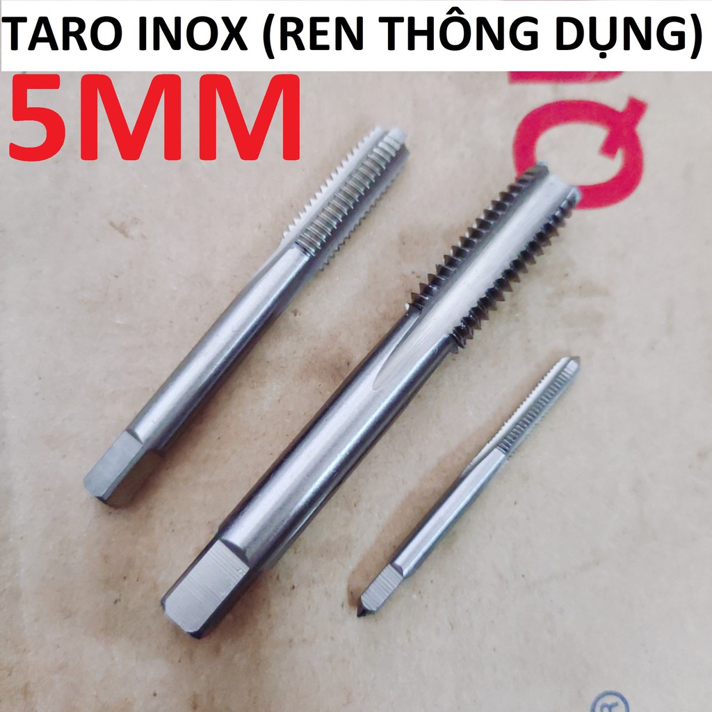 Taro inox 5 , Ta rô 5x0.8 (ren phổ thông), hàng TAIWAN Loại 1 chính hãng