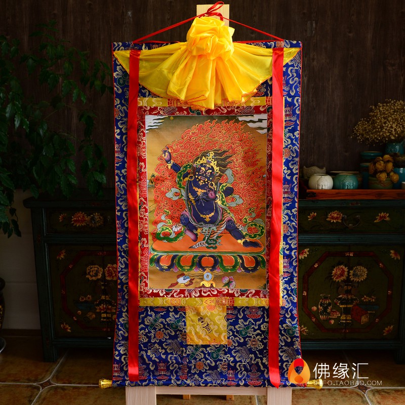 ☑Cuộc gặp gỡ định mệnh của Đức Phật Xu hướng lớn đến Bồ tát Tranh Thangka Tây Tạng Làm bằng tay hai lớp Tượng Kim cương trang trí
