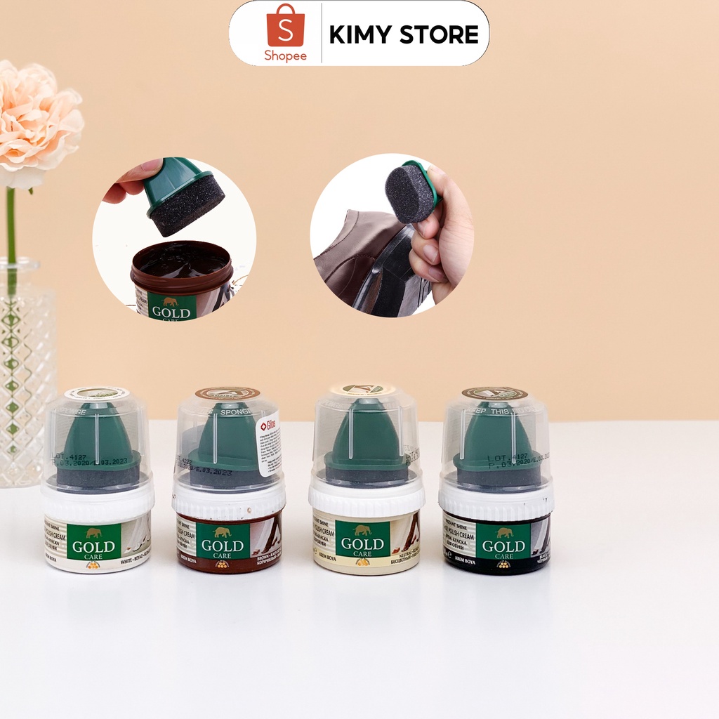 Xi đánh giày cao cấp dạng kem Goldcare - dùng cho da giày, túi xách, ghế da - Hàng Thổ Nhĩ Kì