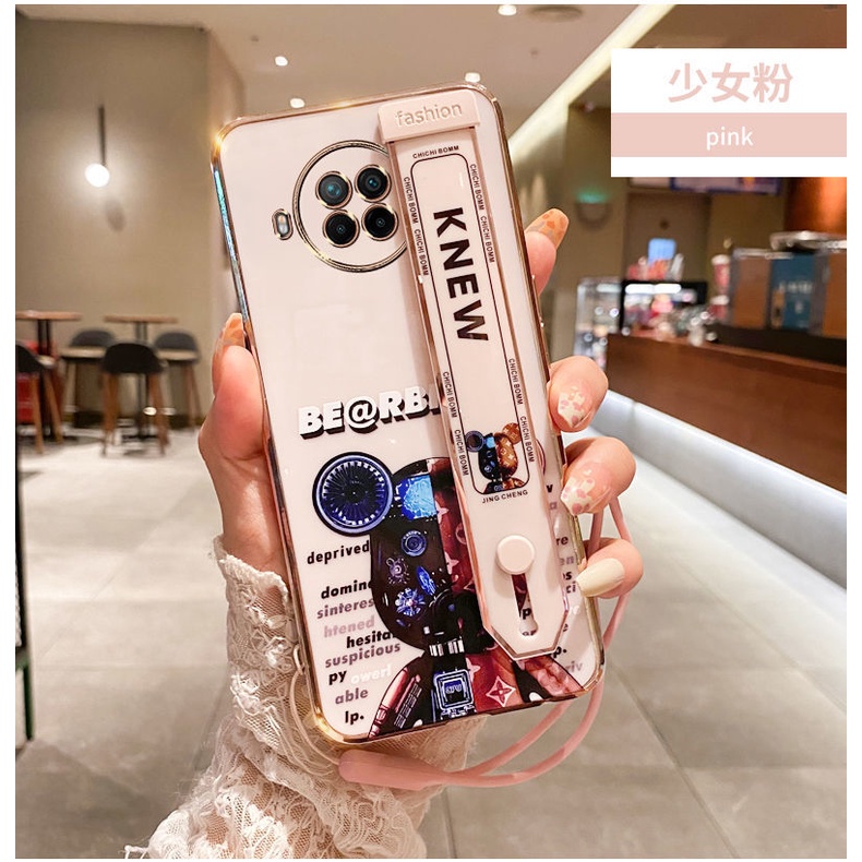 Ốp Điện Thoại Silicon Mạ Điện Có Dây Đeo Cổ Tay Cho xiaomi poco f3r edmi note7 7pro note8 8pro note9 9 pro 9s