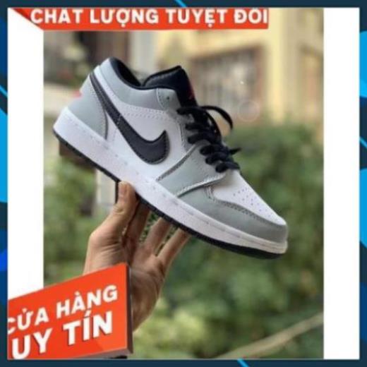 (FREESHIP + ẢNH THẬT ) Jordan Low 1 xám trắng hàng chuẩn ,jordan 1 low smoke grey hot trend 2021
