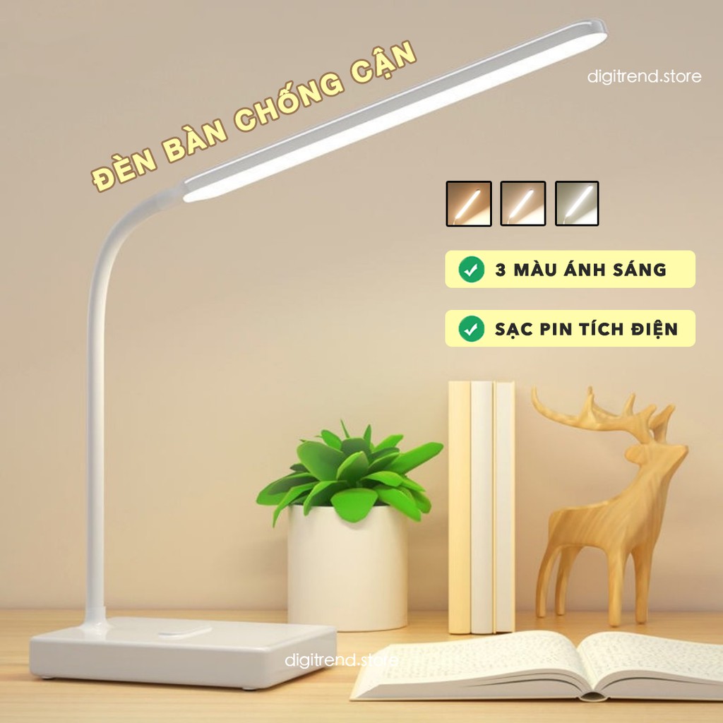 Đèn Bàn Học Đọc Sách, Làm Việc (Dành Cho Học Sinh, Sinh Viên, Văn Phòng) - Đèn LED Chống Cận, Có Tích Điện