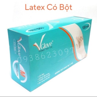 Hộp 100 cái găng tay cao su y tế vglove có bột, không bột khải hoàn size xs - ảnh sản phẩm 8