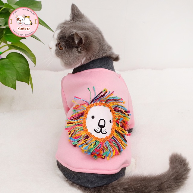 Áo nỉ bo ống cúc bấm cho thú cưng
